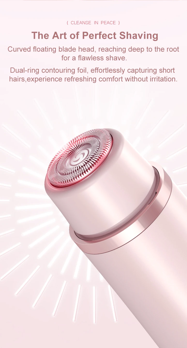 Bikini Trimmer for Women, Electric Shaver and Razor Rechargeable 2-in-1 Body and Facial Epilator