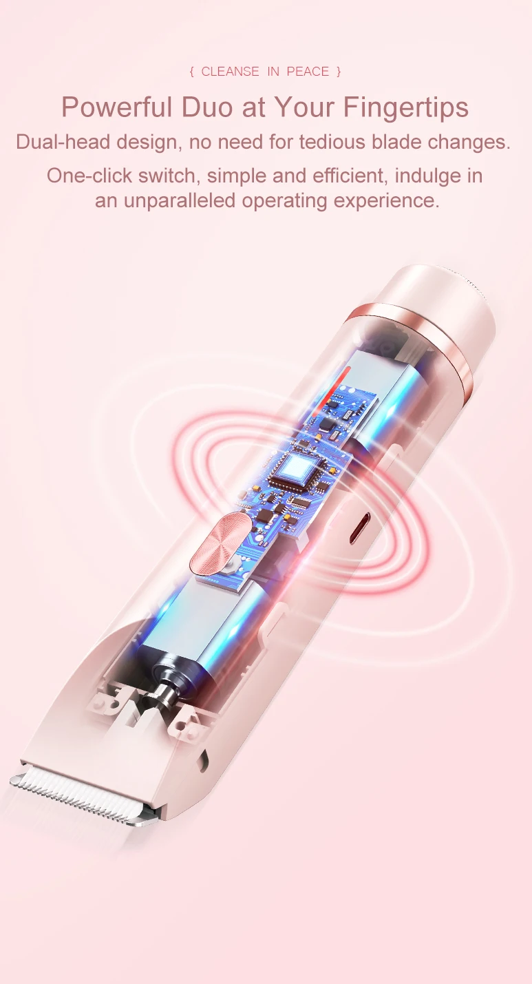 Bikini Trimmer for Women, Electric Shaver and Razor Rechargeable 2-in-1 Body and Facial Epilator